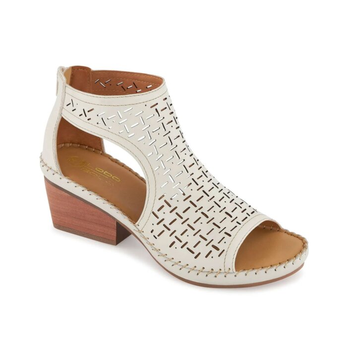 Sandalias Confort Para Mujer Lobo Solo 335-9464 Color Marfil