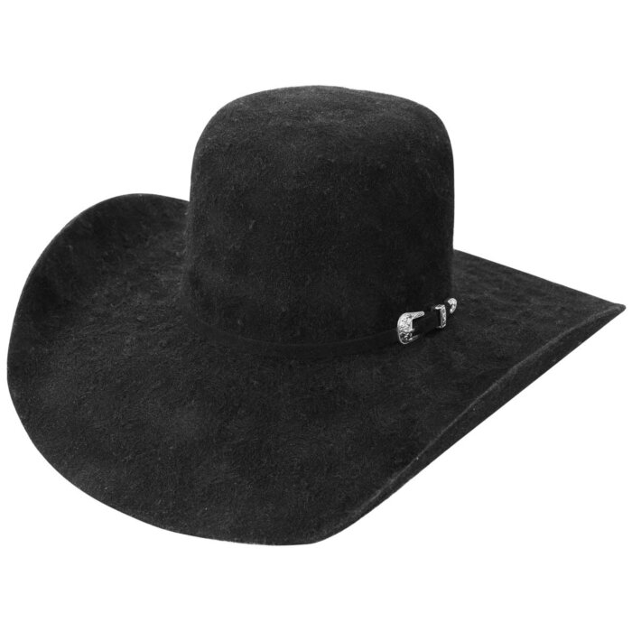 Sombrero Tostoneado Horma 8 Segundos De Lana Color Negro WD 11-641