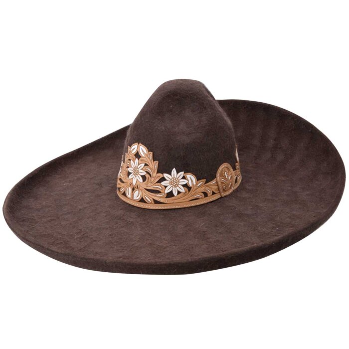 Sombrero Charro Pelo De Conejo Color Café Lazer WD 11-764