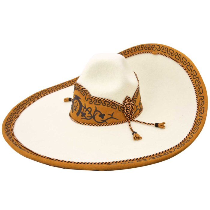 Sombrero Charro Galoneado WD 725 Hueso-Miel