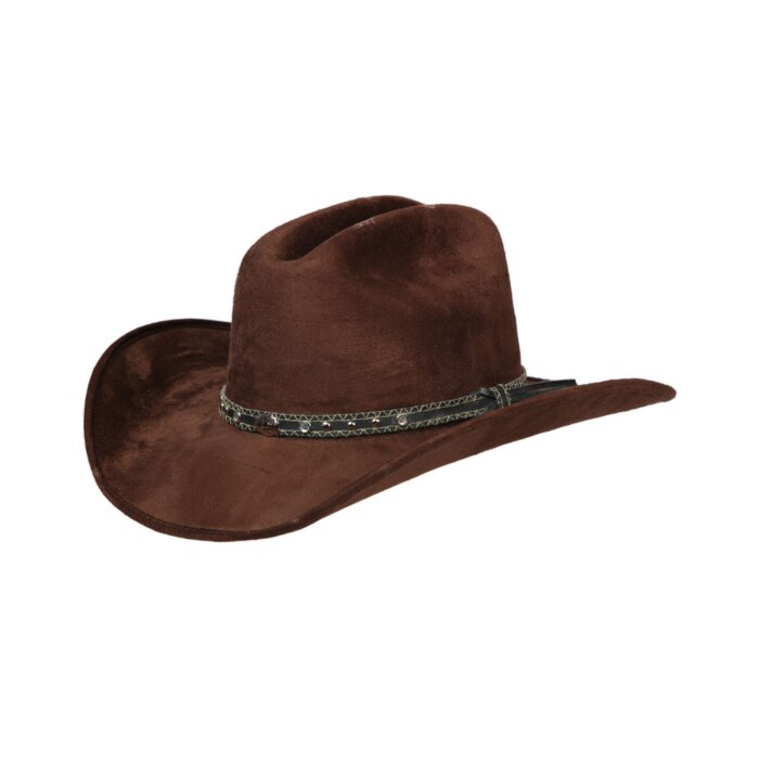 Sombrero Horma Monterrey De Gamuza Color Chocolate 44255