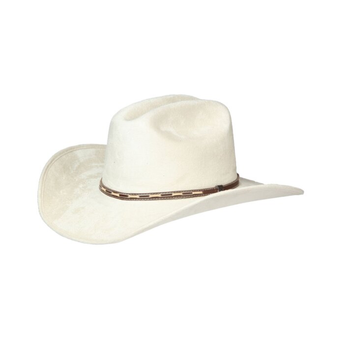 Sombrero Horma Monterrey De Gamuza Color Hueso 44254