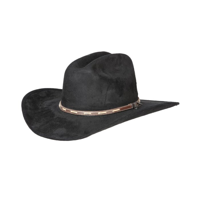 Sombrero Negro Horma Monterrey De Gamuza 44253