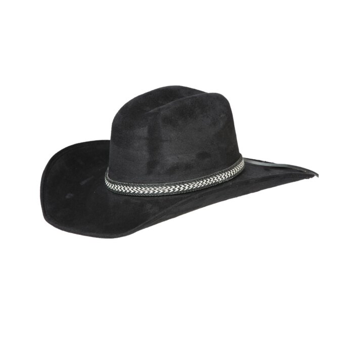 Sombrero Negro Horma Toro De Gamuza 44258