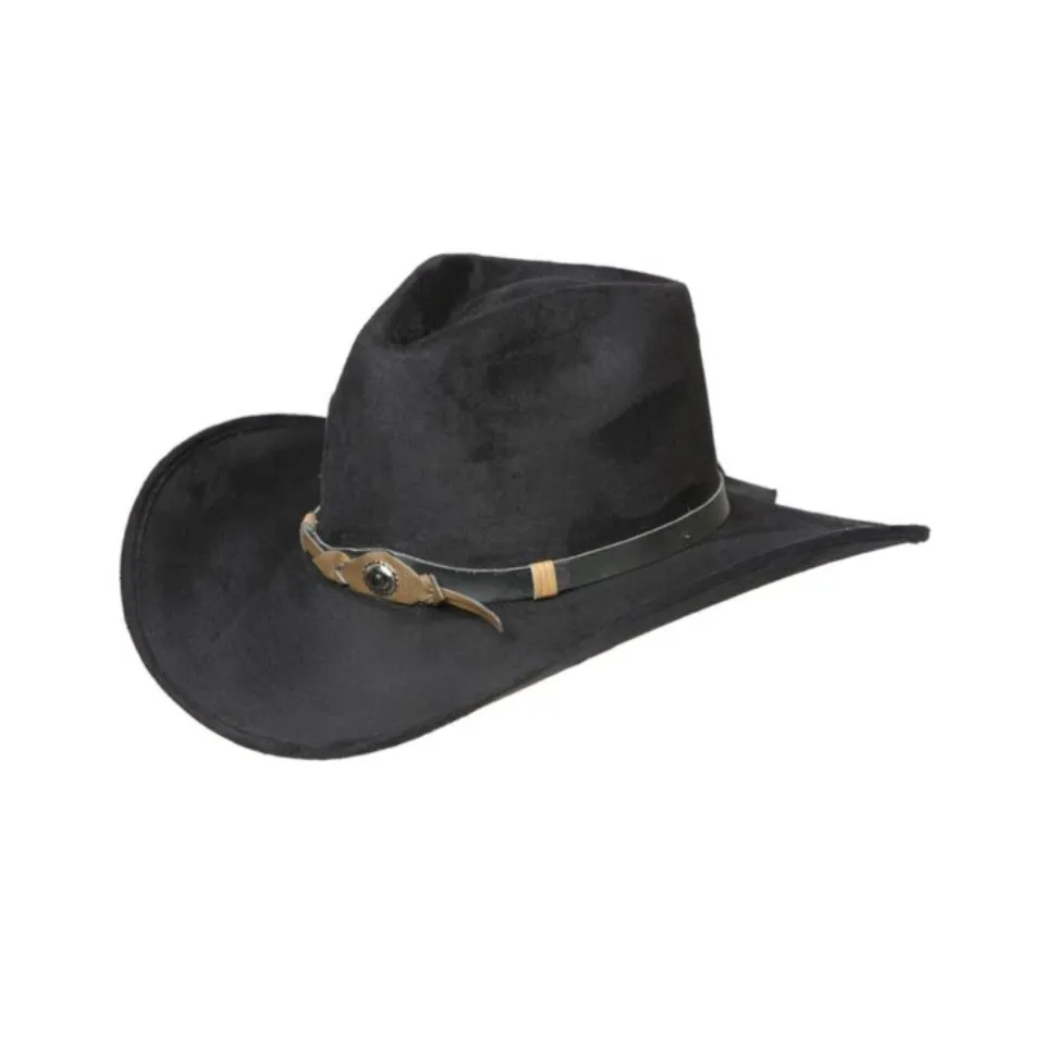 Sombrero Negro Indiana Copa Alta Gamuza 44248