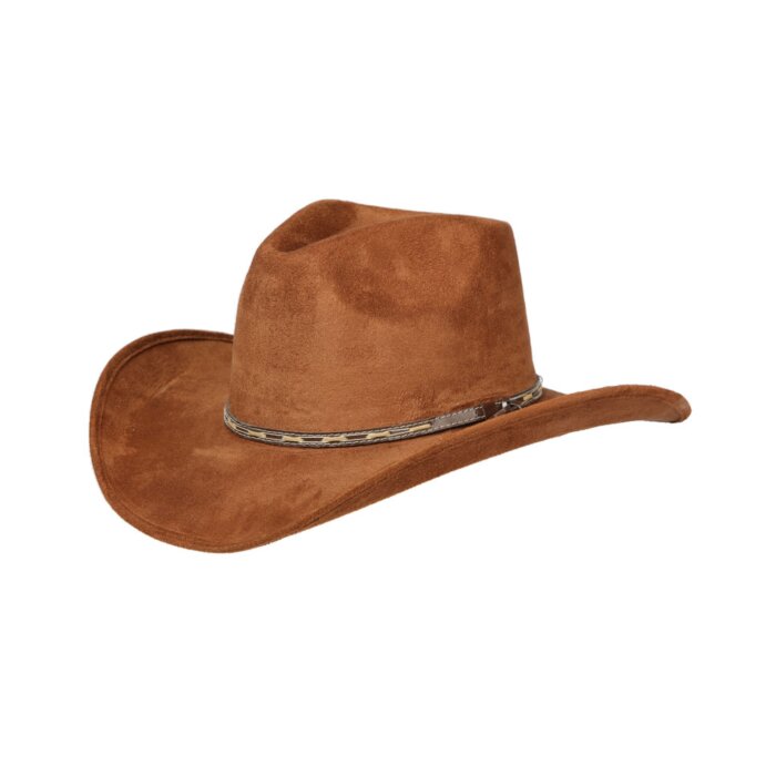 Sombrero Indiana Copa Alta Gamuza Tabaco  44249