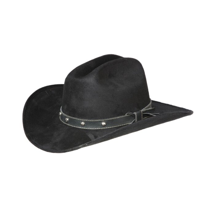 Suede Kids Western Style Black Hat 44243