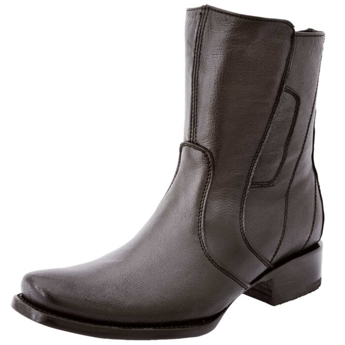 Botines De Vestir Horma Kabul White Diamonds Boots 10-027 Café