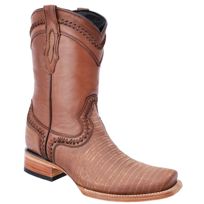 White Diamonds Boots 015, Grabado Lizard para hombre en color miel.