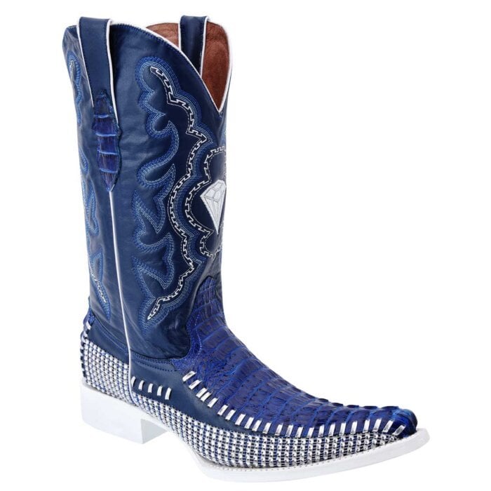 Botas Vaqueras Coco Clón Azules Con Pedrería WD 11-101