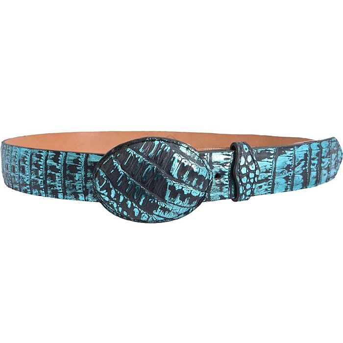 Cinto Vaquero Cocodrilo Glaseado WD Boots 1305 Azul