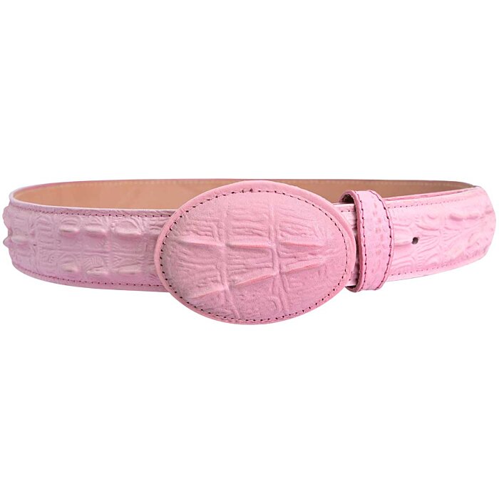 Cinto Vaquero Grabado Cocodrilo WD 11-1488 Color Rosa