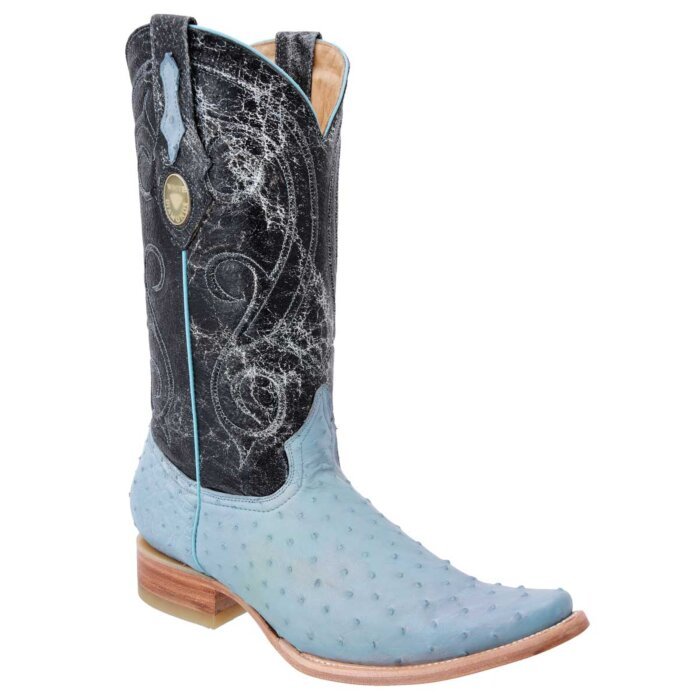 Botas Vaqueras Avestruz WD Boots 211 Baby Blue