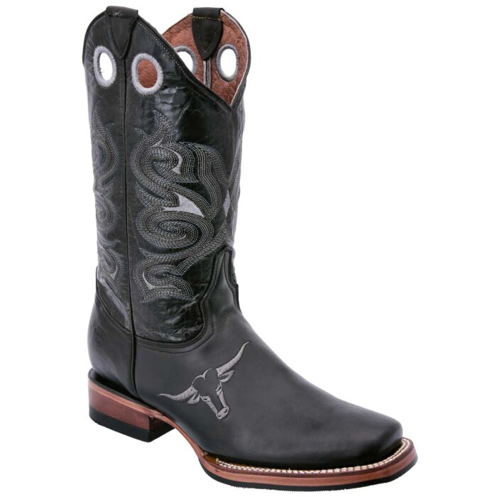 Botas Rodeo Negras Toro Bordado WD 11-331