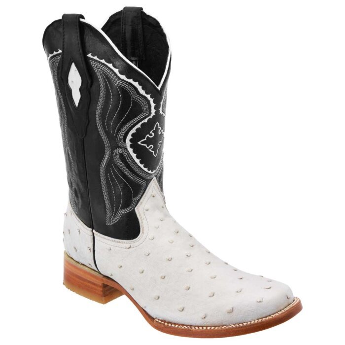Botas Rodeo Avestruz Clón Color Hueso WD 11-307
