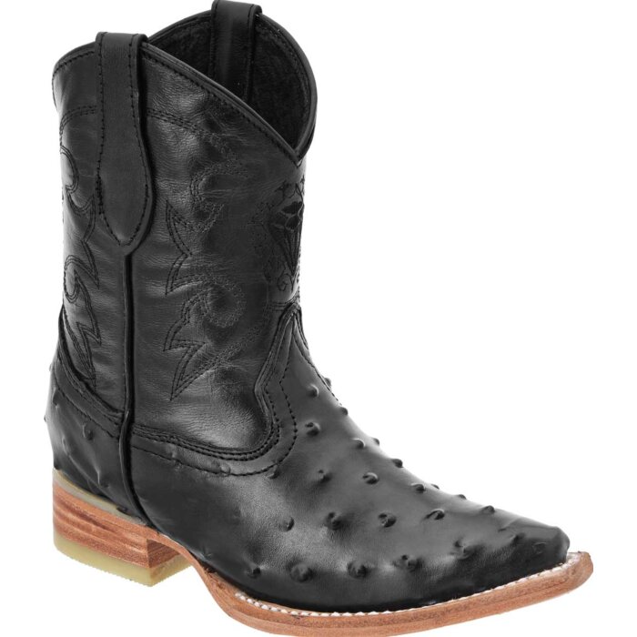 Botas Imitación Avestruz Negras Para Niño WD 11-374