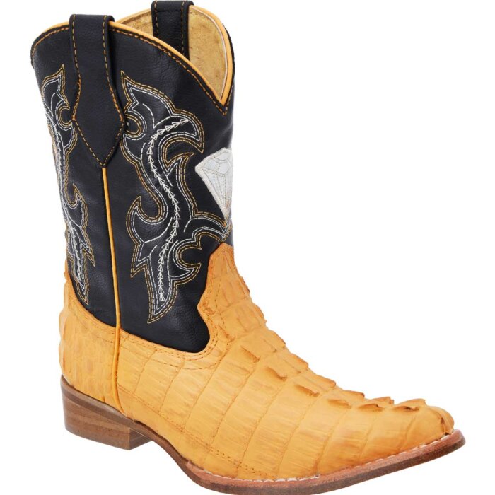 Botas De Niño Imitación Cocodrilo Color Mantequilla WD 11-369