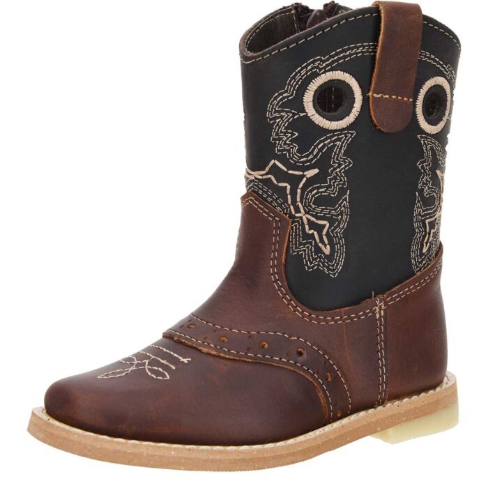 Botas Rodeo Para Baby Color Shedrón Zipper Tubo Negro