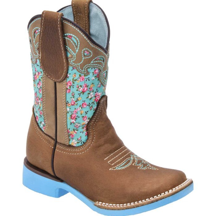 Botas Rodeo Baby Girl WD Boots 10-386 Color Miel-Azul