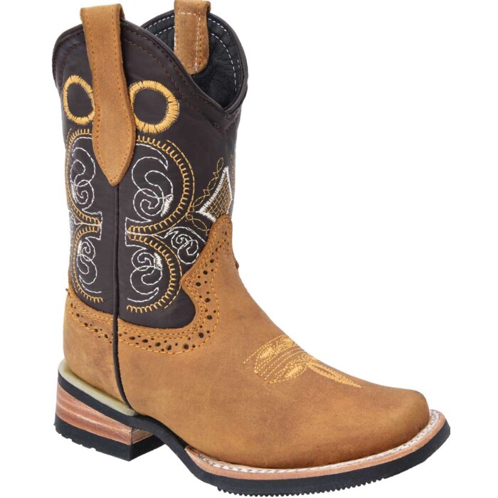 Botas Rodeo Color Miel Para Niño WD 11-379