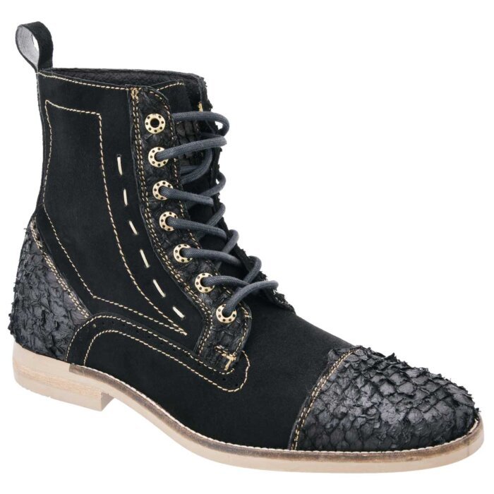 Botín Horma Militar De Pirarucu WD Boots 445 Negro