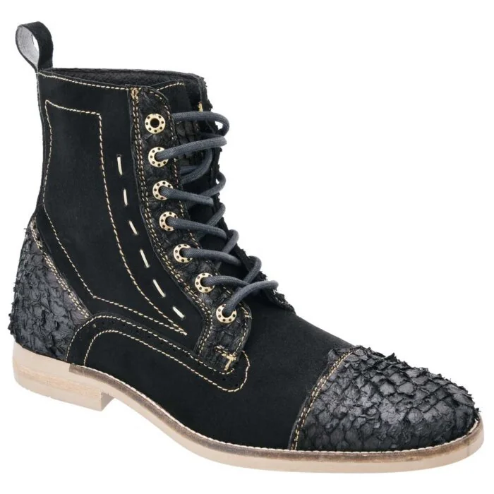 Botín Horma Militar De Pirarucu WD Boots 445 Negro