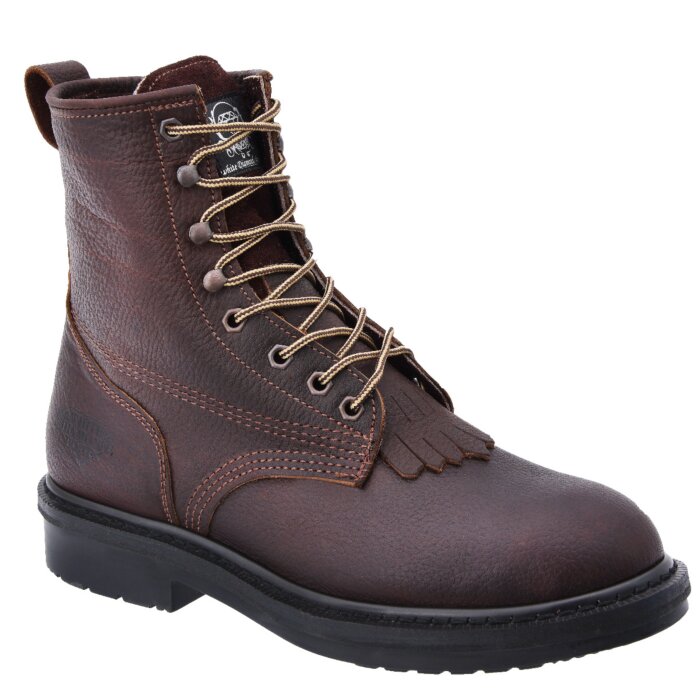Botas De Trabajo Piel Flother Casco De Acero Color Café WD 11-451ST Tipo Militar