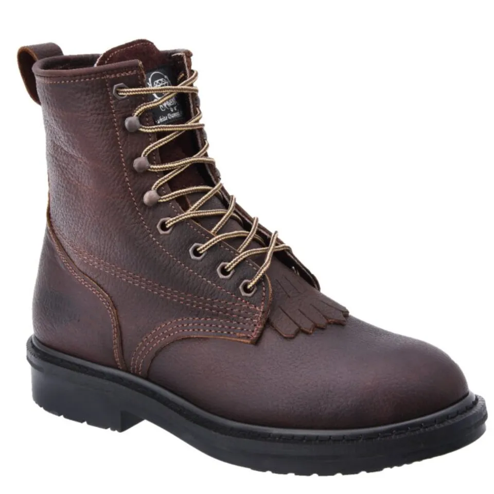 Botas De Trabajo Piel Flother Casco De Acero Color Café WD 11-451ST Tipo Militar
