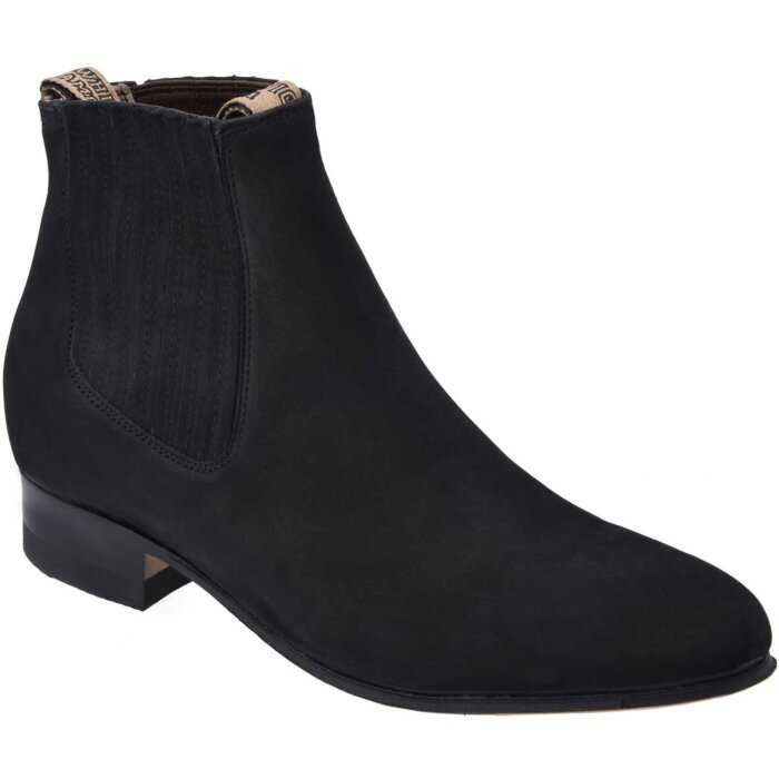 Botines Charros Negros Nobuck Tradicionals WD 11-720