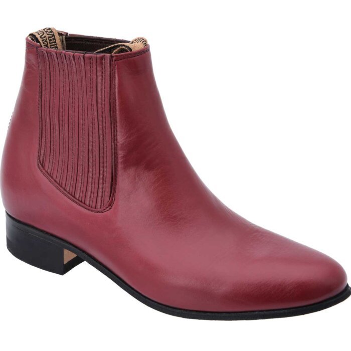 Botines Charros Color Vino Piel Napa Tradicional WD 11-727
