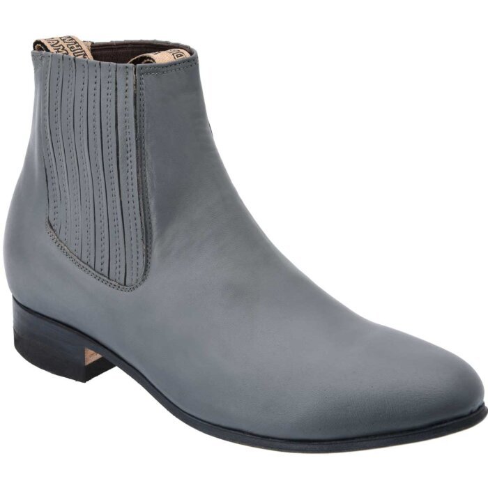 Botín Charro Piel Napa Color Gris Tradicional WD 11-725