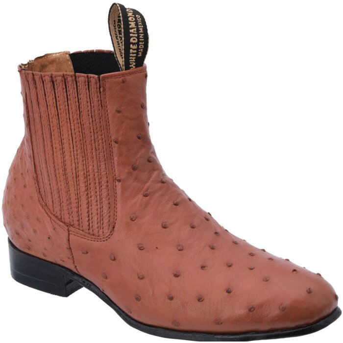Botines Charros Avestruz WD Boots 686 Color Cognac