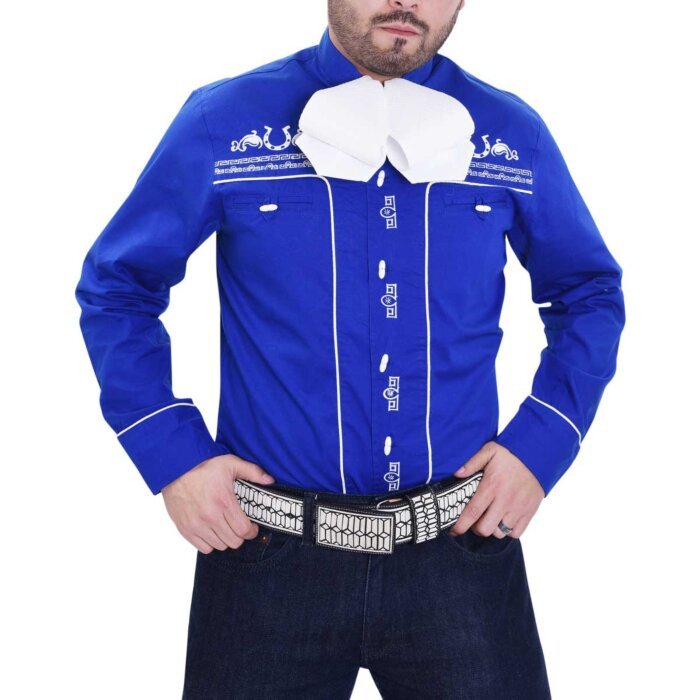 Camisa Charra Tradicional WD Boots 755 Azul