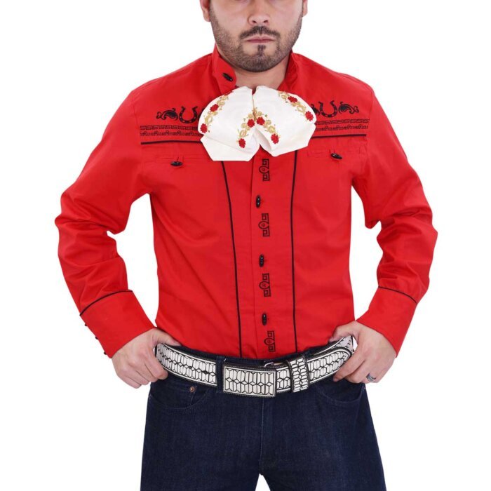 Camisa Charra Tradicional WD 11-831 Color Rojo