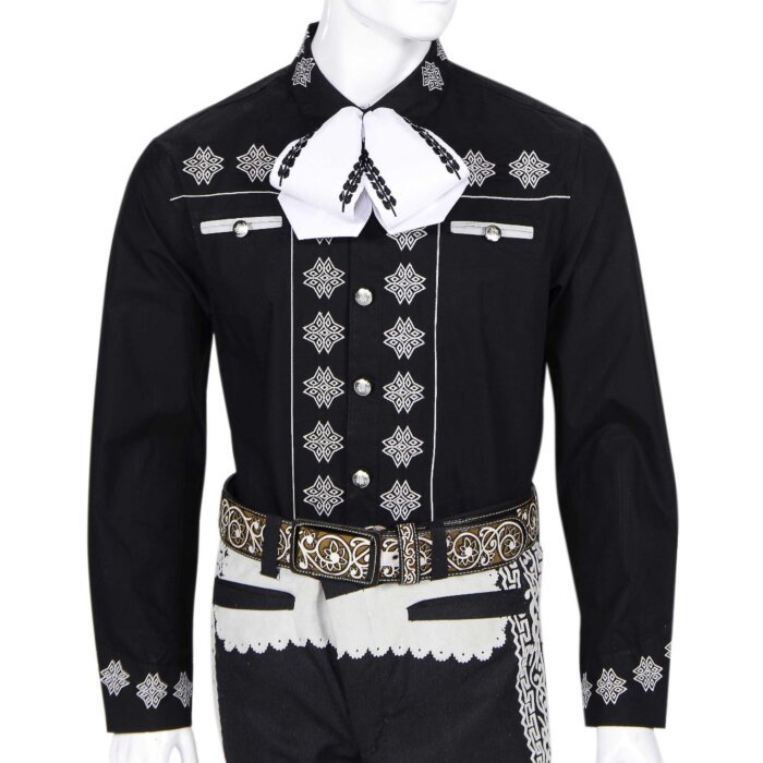 Camisa Negra Charra Tradicional WD 11-875
