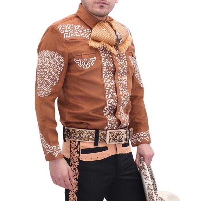 Camisa Charra El Dorado WD 11-810 Gamuza Ladrillo