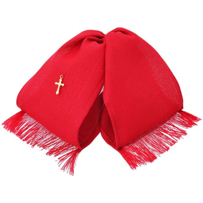 Moño Charro Fino Rojo Con Cruz Dorada WD 11-968