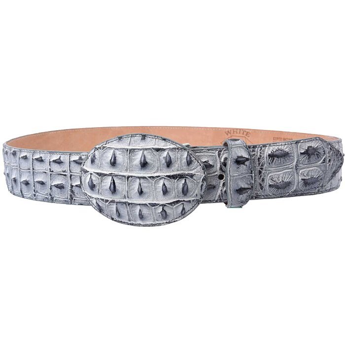 Cinto Vaquero Grabado Cocodrilo WD Boots 1357 Gris