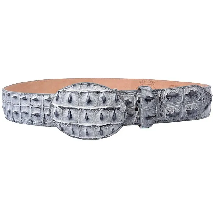 Cinto Vaquero Grabado Cocodrilo WD Boots 1357 Gris