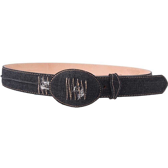 Cinto Vaquero Mezclilla Rasgada Negro WD 11-1561