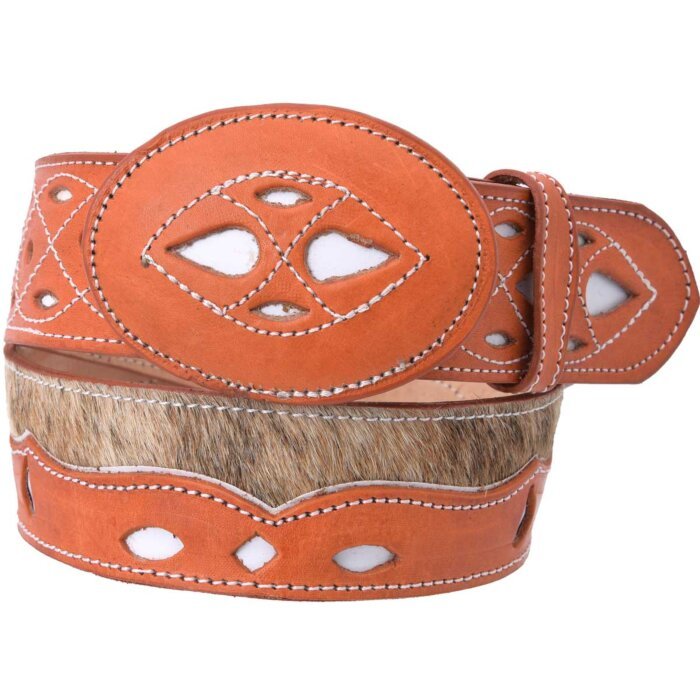Cinto Rodeo Pelo De Vaca WD Western 11-1572 Natural