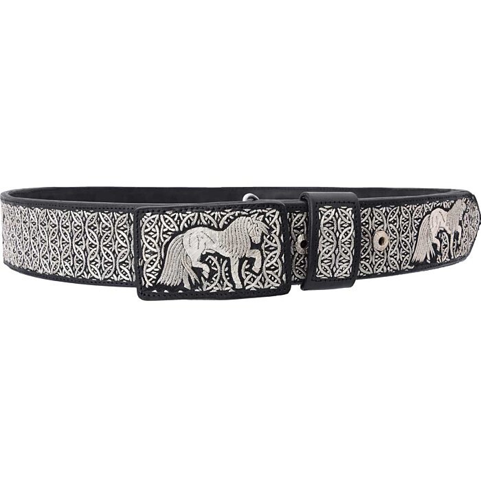 Cinto Hilo De Plata Fino WD Western 11-1663 Negro
