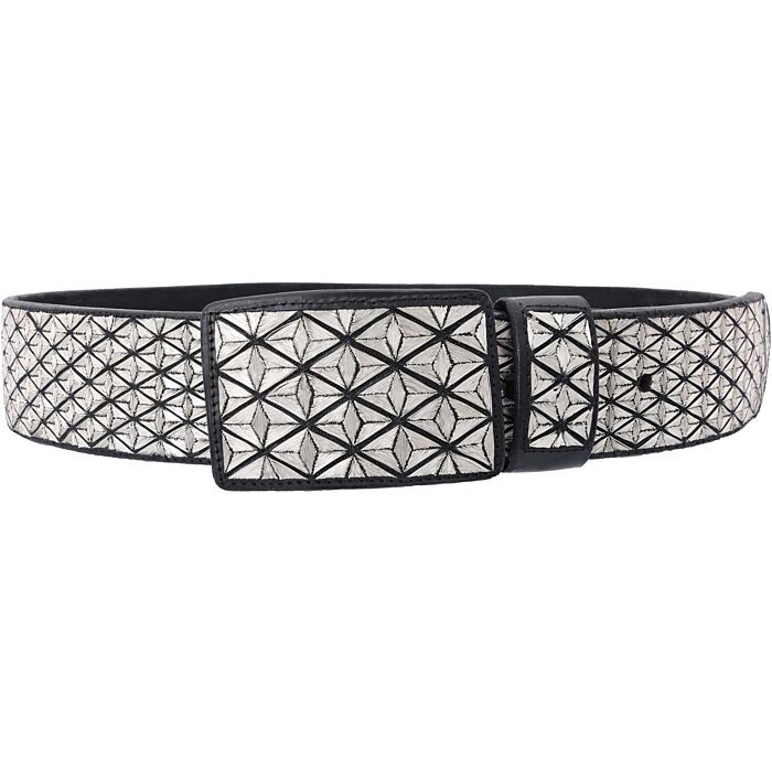 Cinto Hilo De Plata Fino WD Western 11-1664 Negro