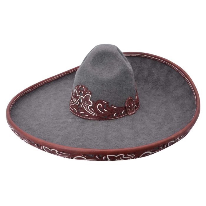 Sombrero Charro Lana Lazer WD 11-768 Color Gris Granito