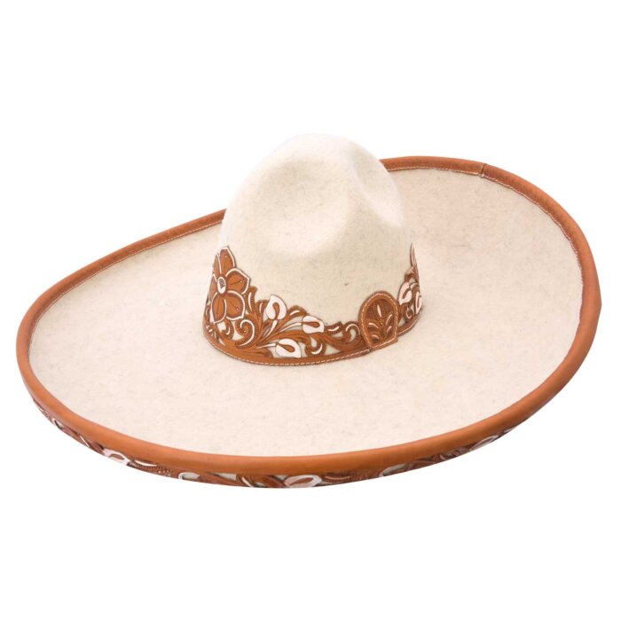 Sombrero Charro Lana Laser WD 11-769 Crema