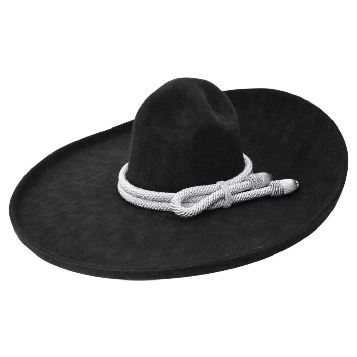 Sombrero Charro Lana Amarra WD 11-772 Negro