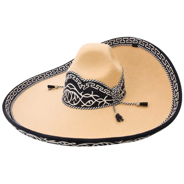 Sombrero Charro Galoneado WD 11-786 Beige-Negro