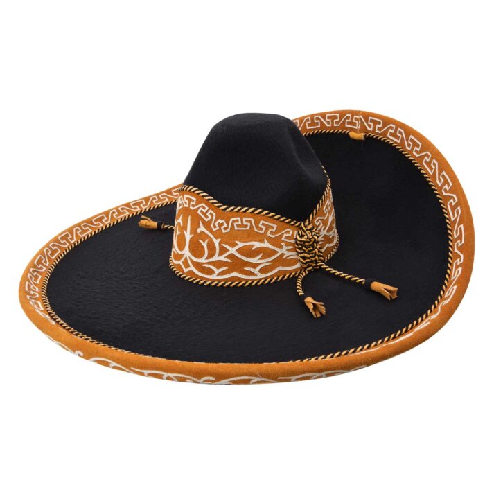 Sombrero Charro Galoneado WD 11-782 Negro-Marrón