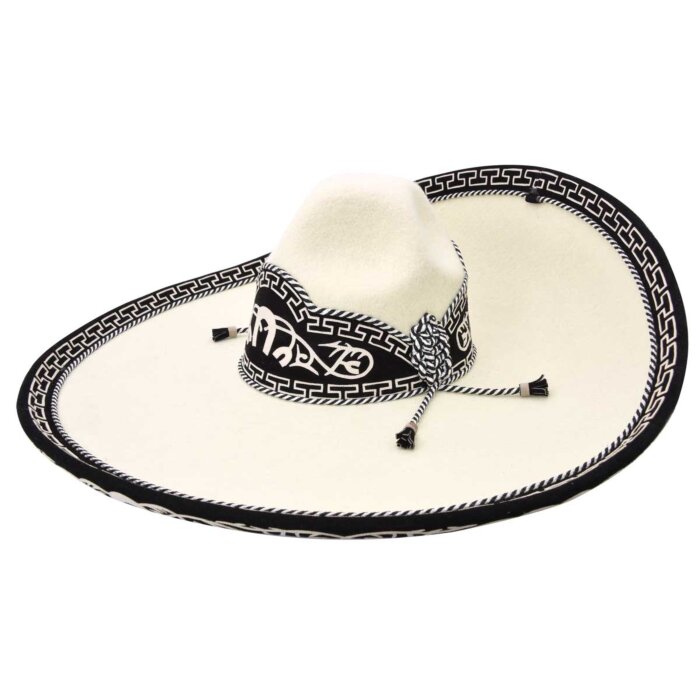 Sombrero Charro Galoneado WD 11-781 Hueso/Negro