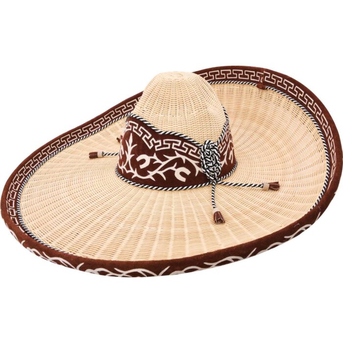 Sombrero Charro Mimbre WD 11-789 Natural-Almendra